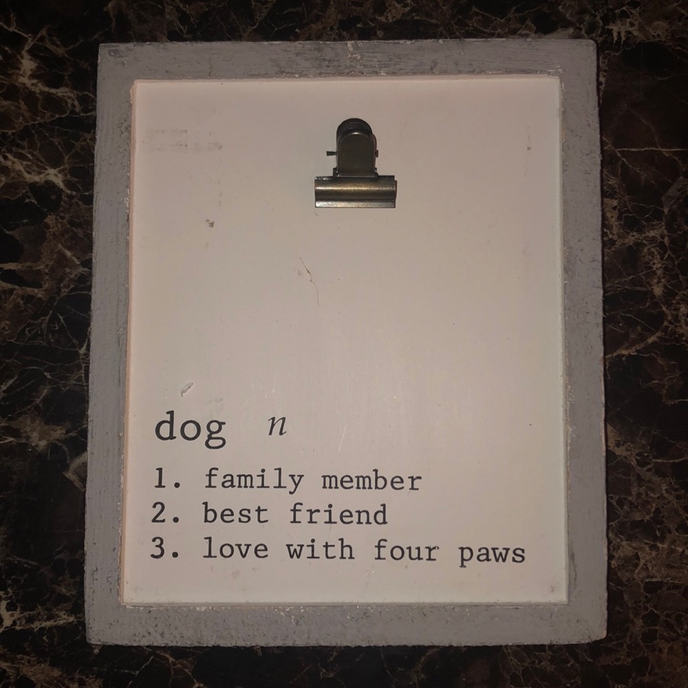 Francesca’s Dog distressed photo holder NWT